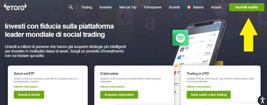 Sito ufficiale di eToro