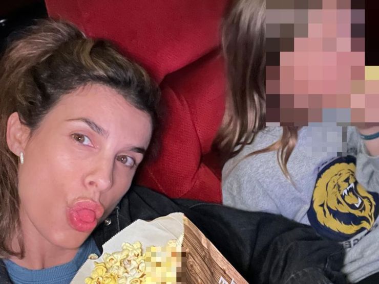 Elisabetta Canalis con la figlia