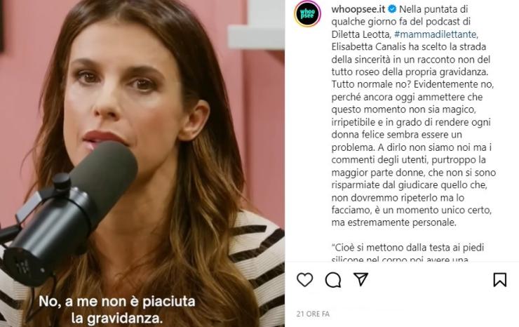 elisabetta canalis confessione gravidanza