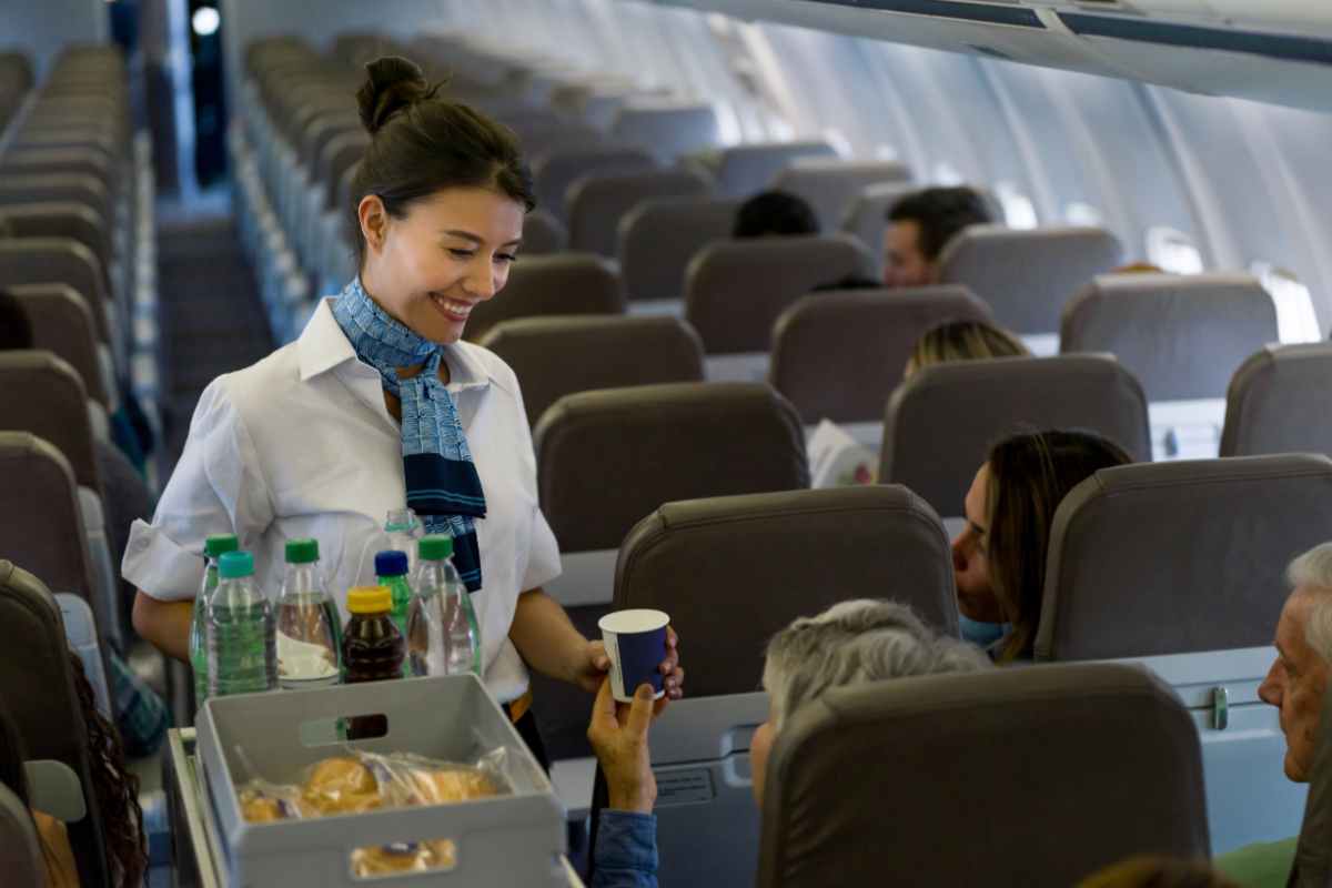 Mangiare e bere gratis in aereo