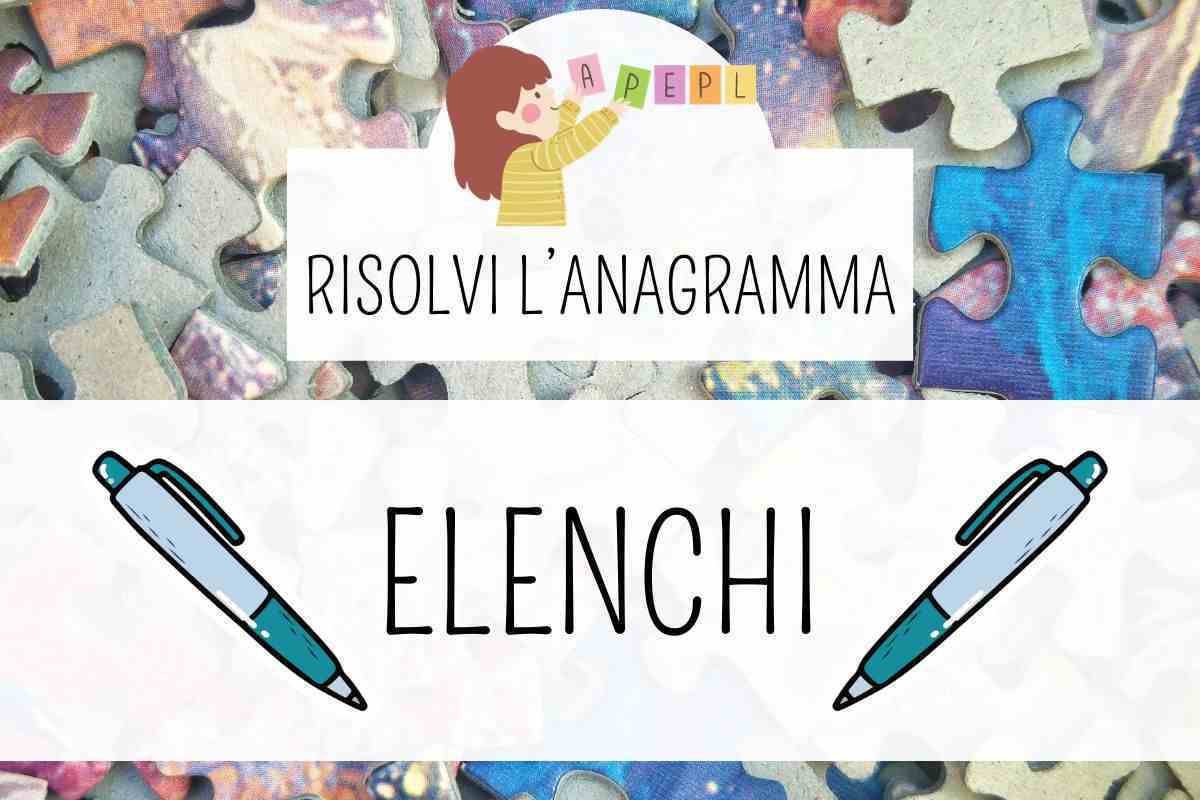 Risolvi l'anagramma