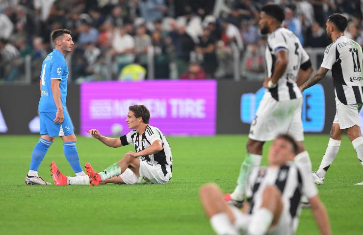 Giocatori di Juventus e Napoli