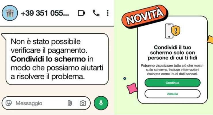 screenshot video informativo WhatsApp