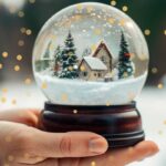 palla di vetro con neve