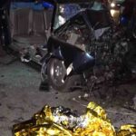 Lamiere di un veicolo dopo un incidente