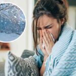 donna con influenza inverno