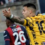Lautaro Martinez protesta in Bologna-Inter dello scorso campionato