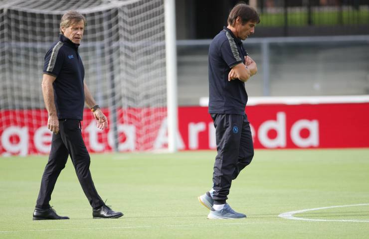 Gabriele Oriali segue Antonio Conte sul campo