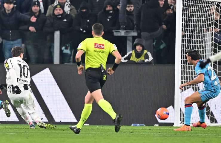 Azione di gioco in Juve-Cagliari