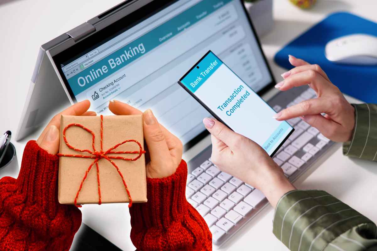fare bonifico online e pacco regalo