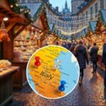 mercatino di natale e mappa italia