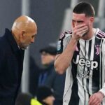 Luciano Spalletti e Dusan Vlahovic parlano tra loro