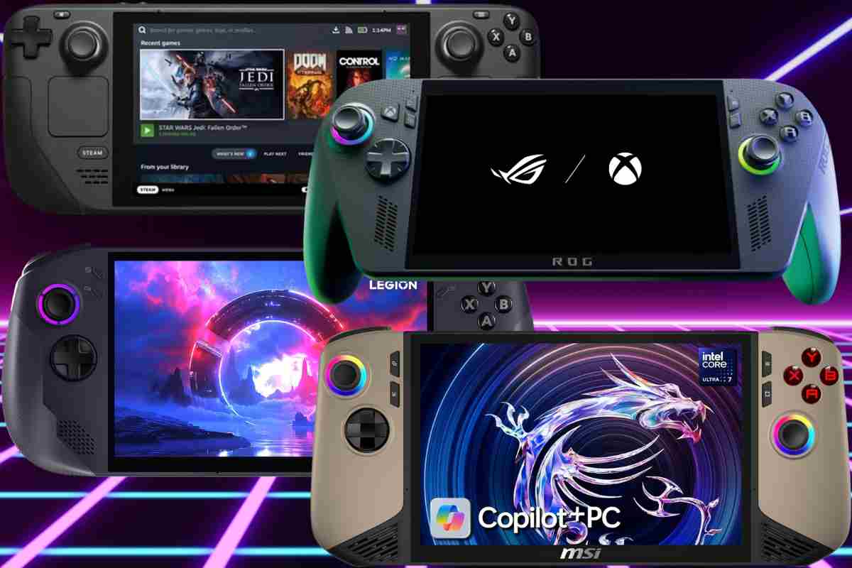 Steam Deck con Rog XBox Ally, Lenovo Legion Go 2 e MSI Claw 8